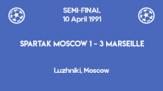 UCL 1991 - semifinal - first leg - Marseille vs Spartak