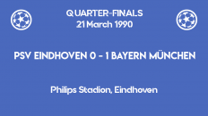 UCL 1990 - Bayern PSV -quarterfinals second leg scoreboard
