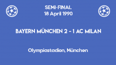 UCL 1991 - Bayern Milan - semifinal second leg scoreboard