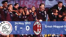 Watch how Ajax won its first Champions League title in 1995 against AC Milan