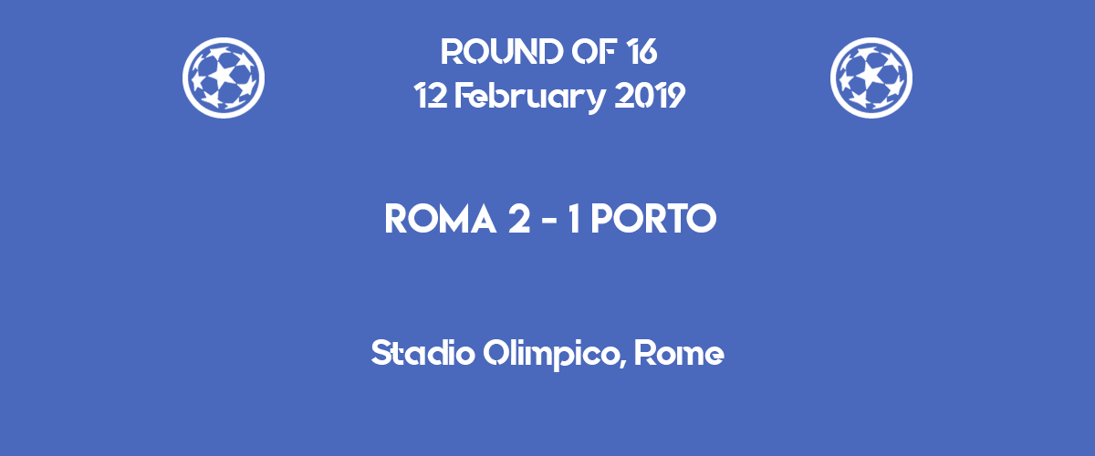 Roma wins 2-1 against Porto in the first leg of Champions League 2019 round of 16